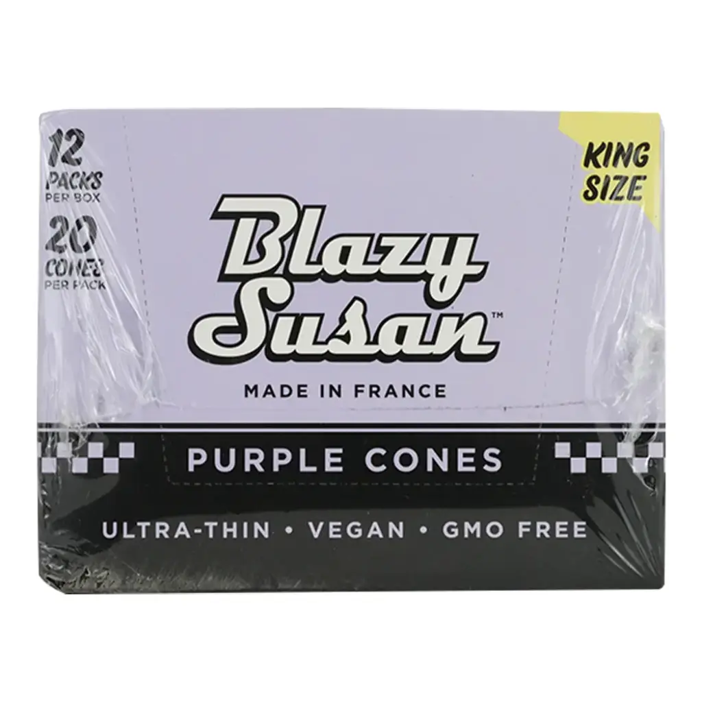 BLAZY CONE PURPLE KING SIZE 12 PACKS PER BOX