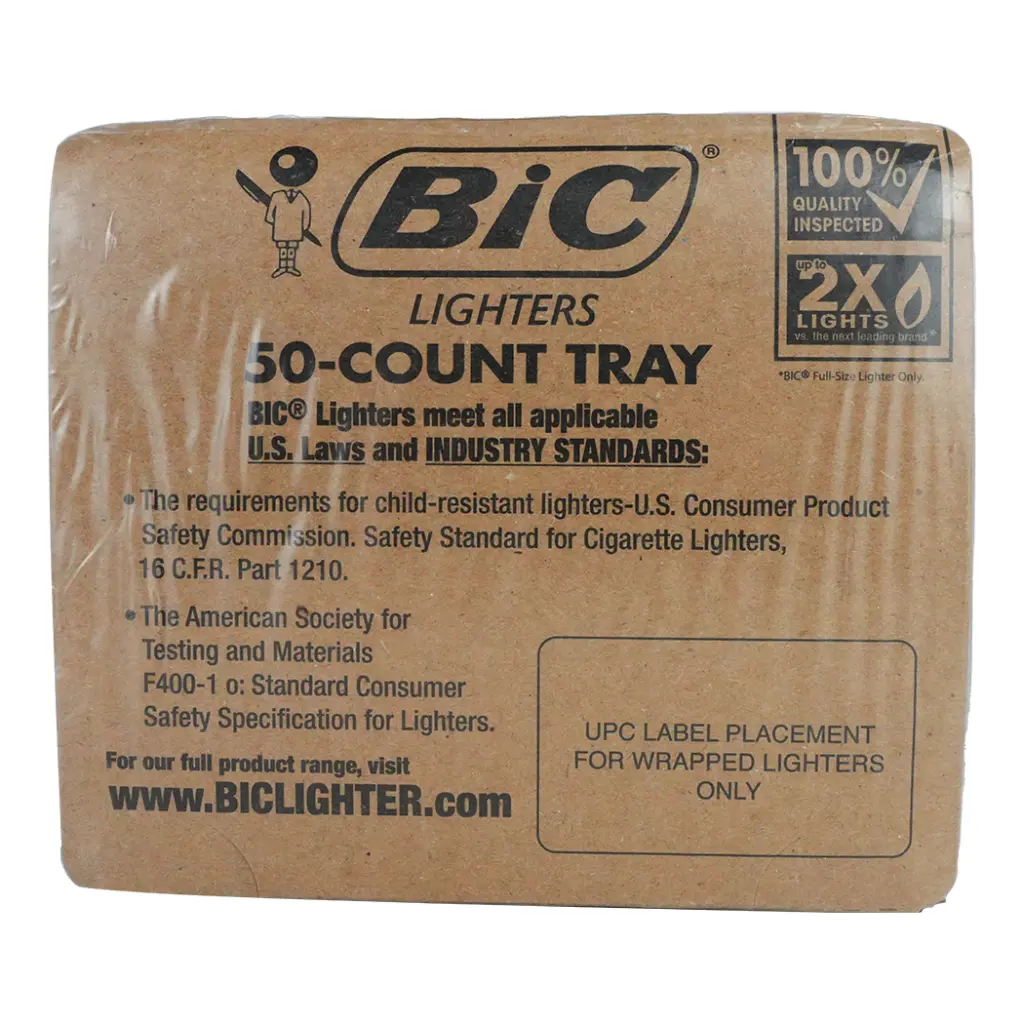 BIC PRINTED 50 CT RAW BLACK
