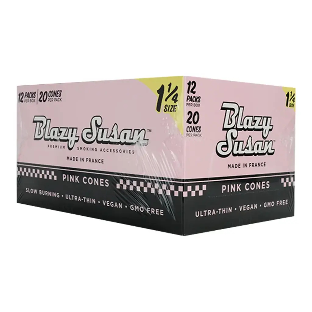 BLAZY CONE PINK 1 1/4 12 PACKS PER BOX