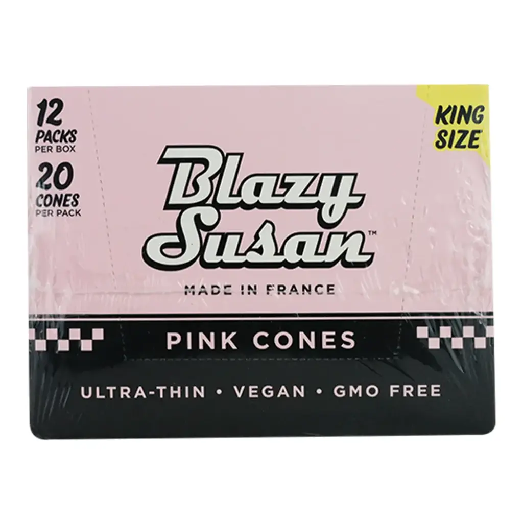 BLAZY CONE PINK KING SIZE 12 PACKS PER BOX