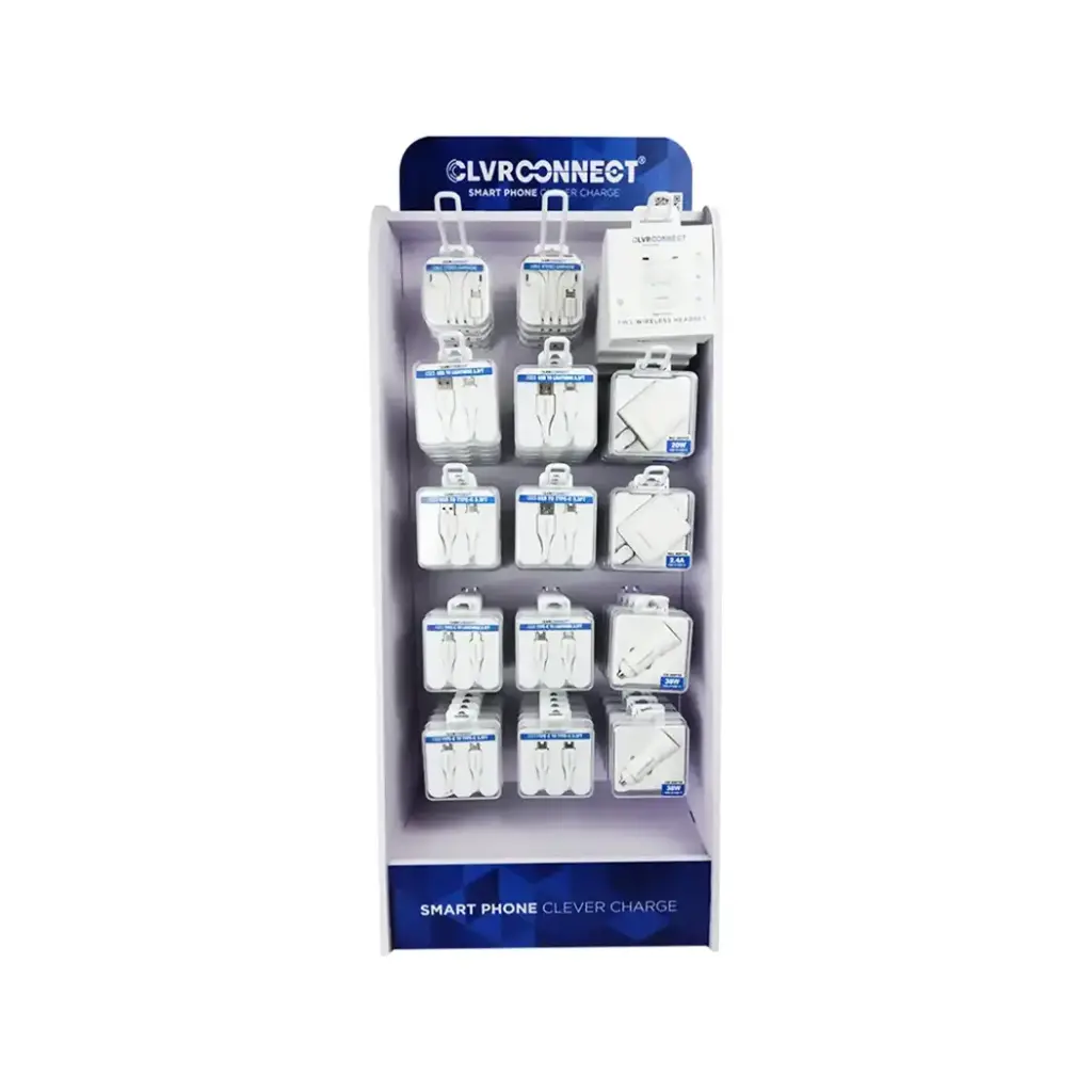 CLVR CONNECT CELL PHONE ACCESSORY COUNTER DISPLAY 1SET