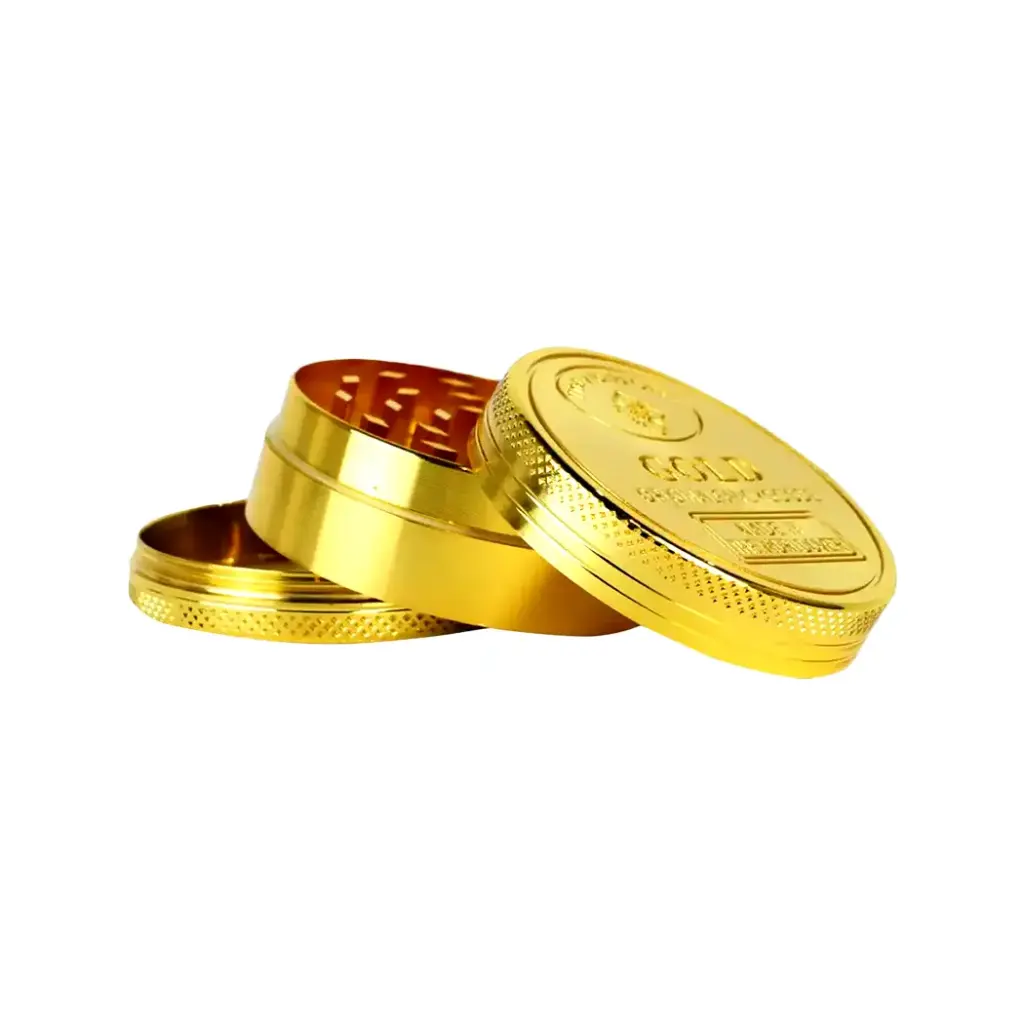 GRINDER (GR076) 50MM 3 PART WITH GOLD COINS
