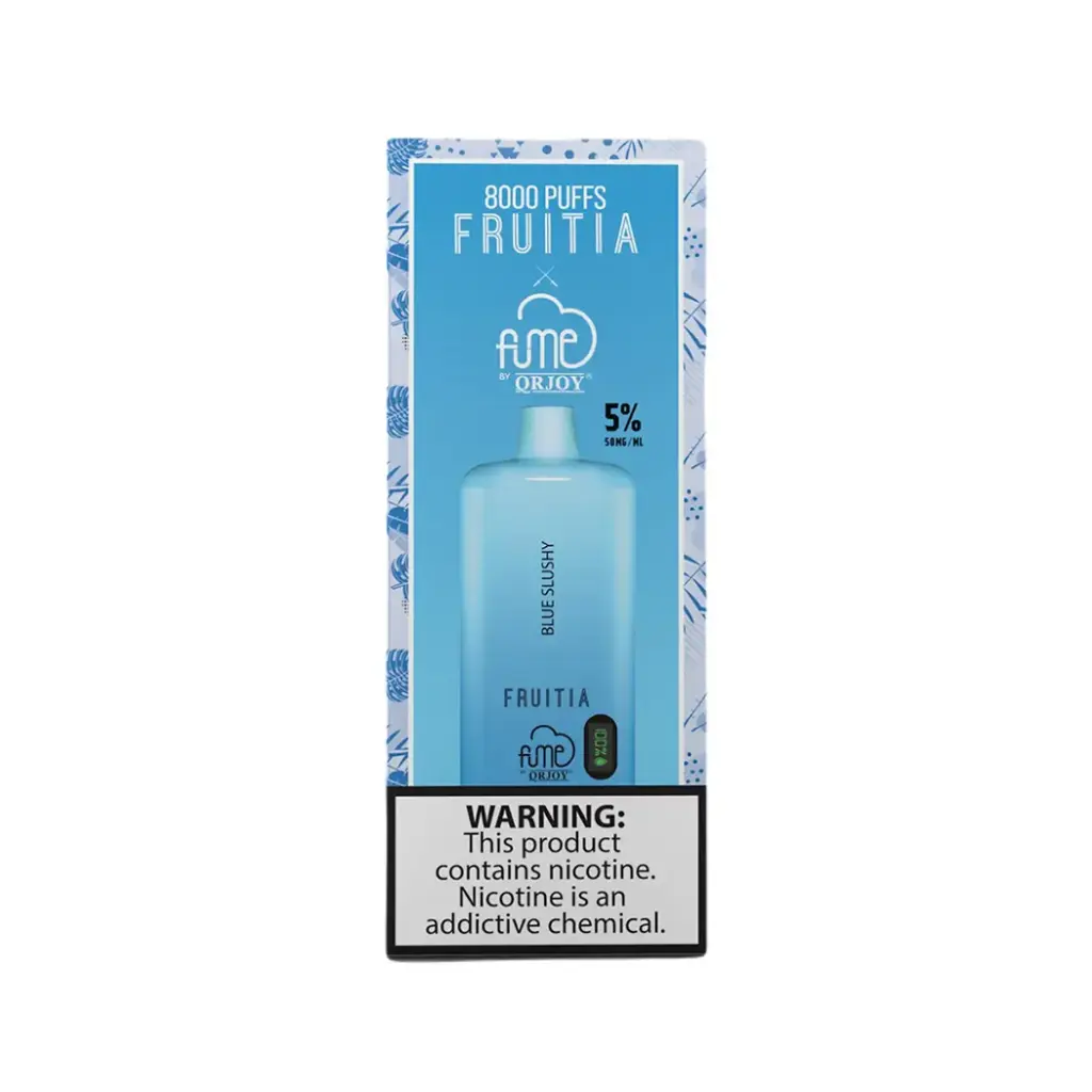 FUME 10PK FRUITIA 5% BLUE SLUSHY DISPOSABLE (8000)