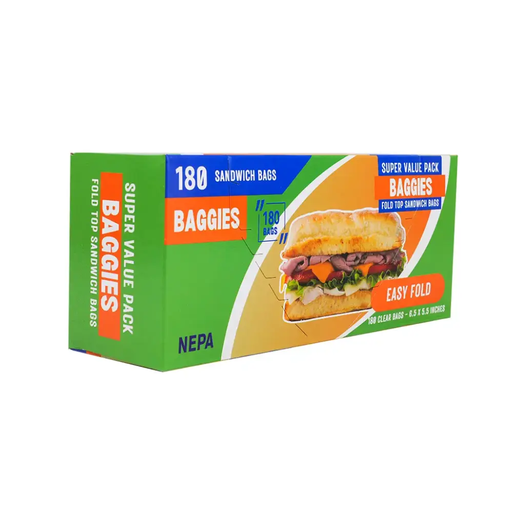 NEPA SANDWICH BAGS 180CT