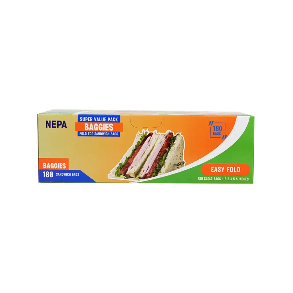 NEPA SANDWICH BAGS 180CT