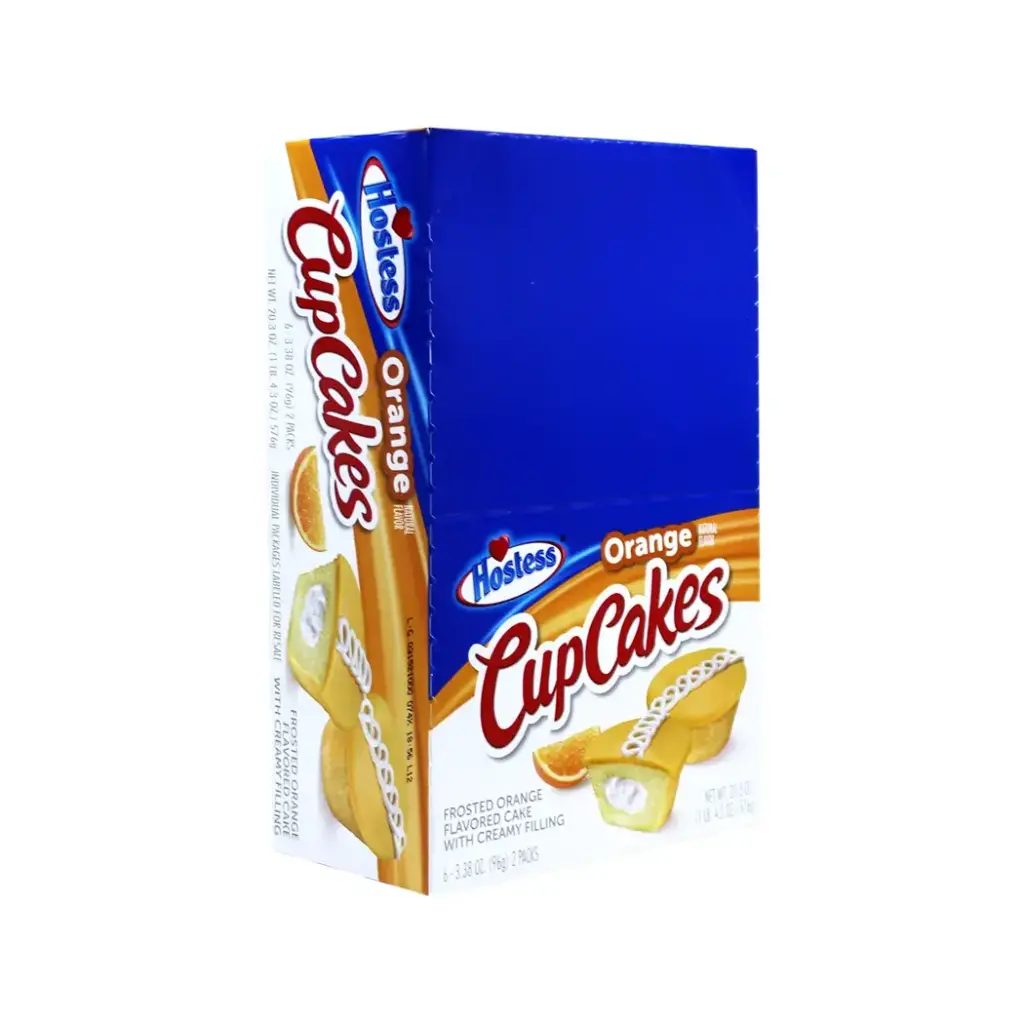 HOSTESS CUP CAKES ORANGE FLAVOR CAKE 6-3.38OZ