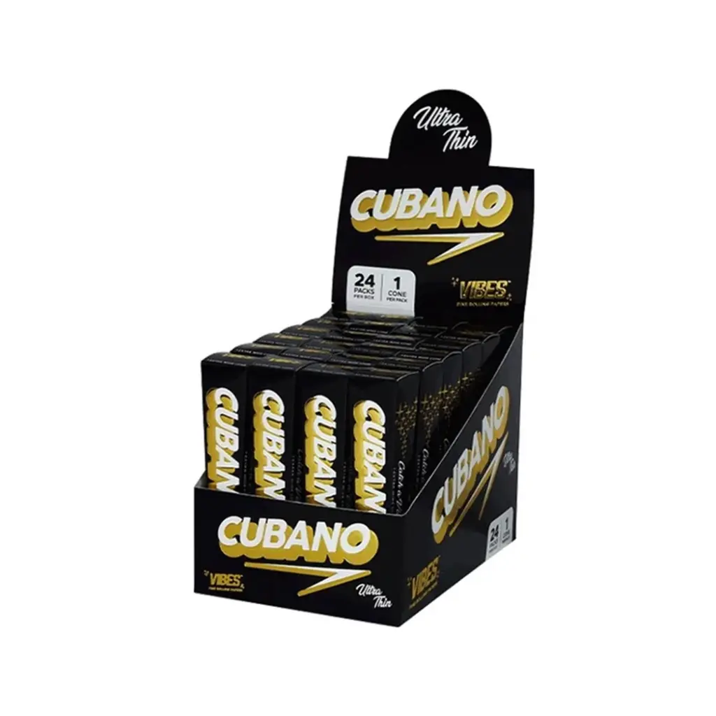 VIBES BLACK CUBANO CONE 24 PACKS PER BOX