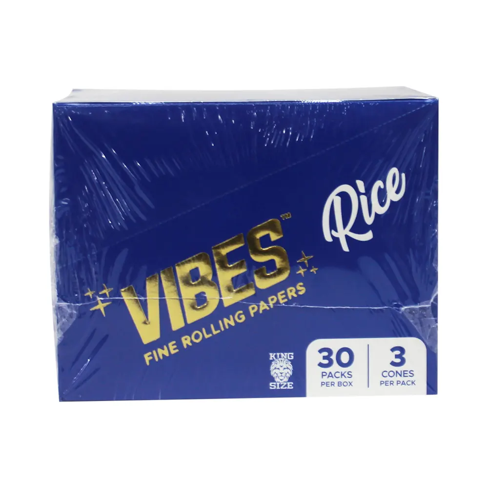 VIBES BLUE KING SIZE CONE 30 PACKS PER BOX