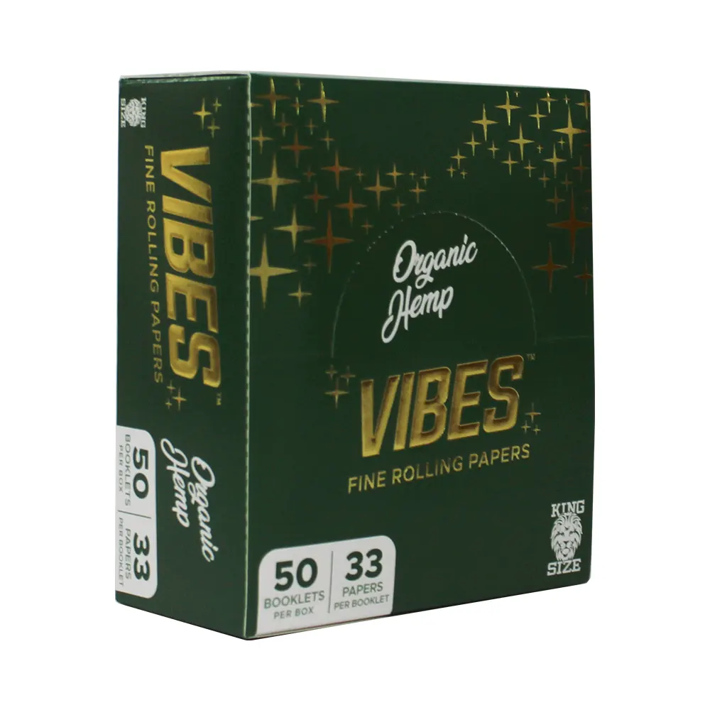 VIBES GREEN KING SIZE 50 BOOKLETS PER BOX