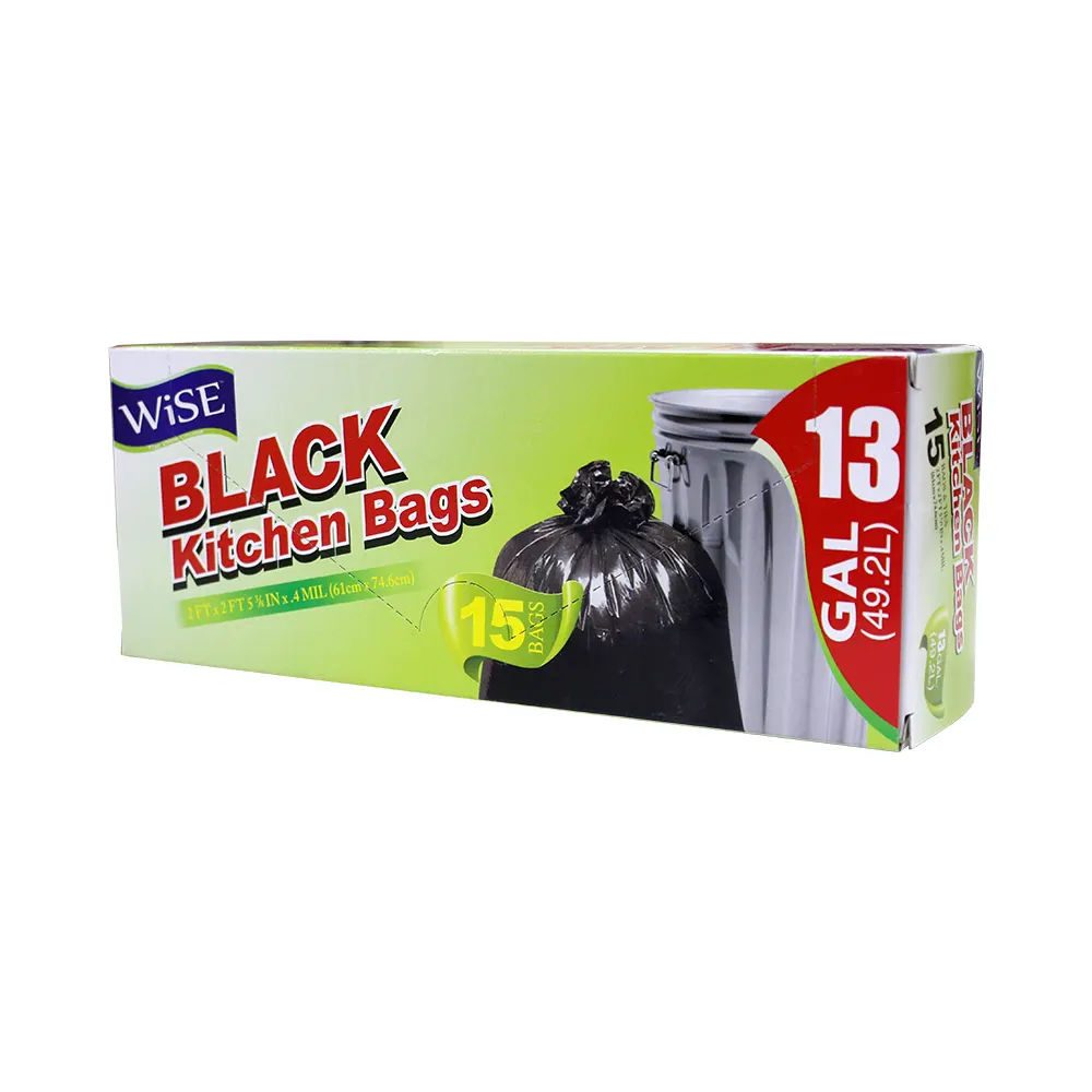 WISE TRASH BAG 15CT/13GALLON