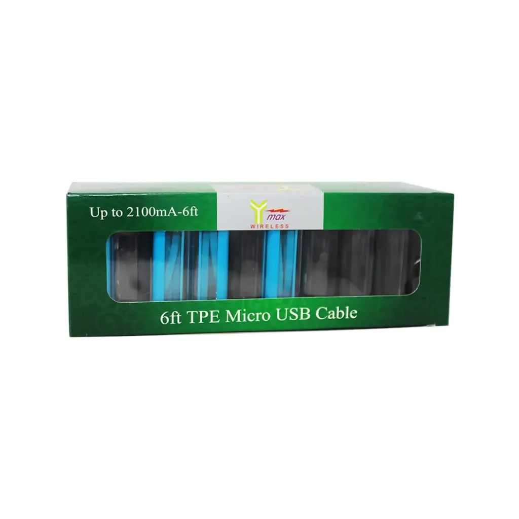 Y-MAX TPE CABLE MICRO USB 6FT IN BOX 1 CT