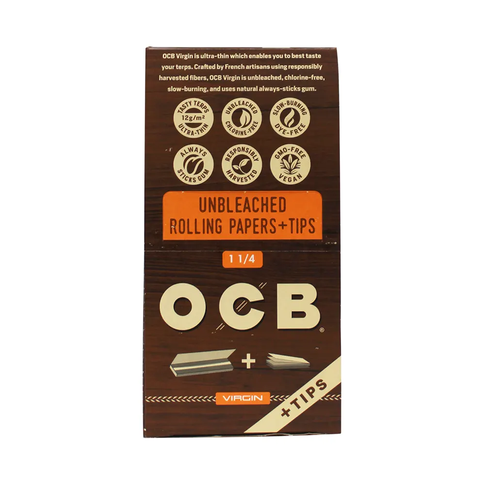 OCB VIRGIN 1 1/4 + TIPS 24 BOOKLETS