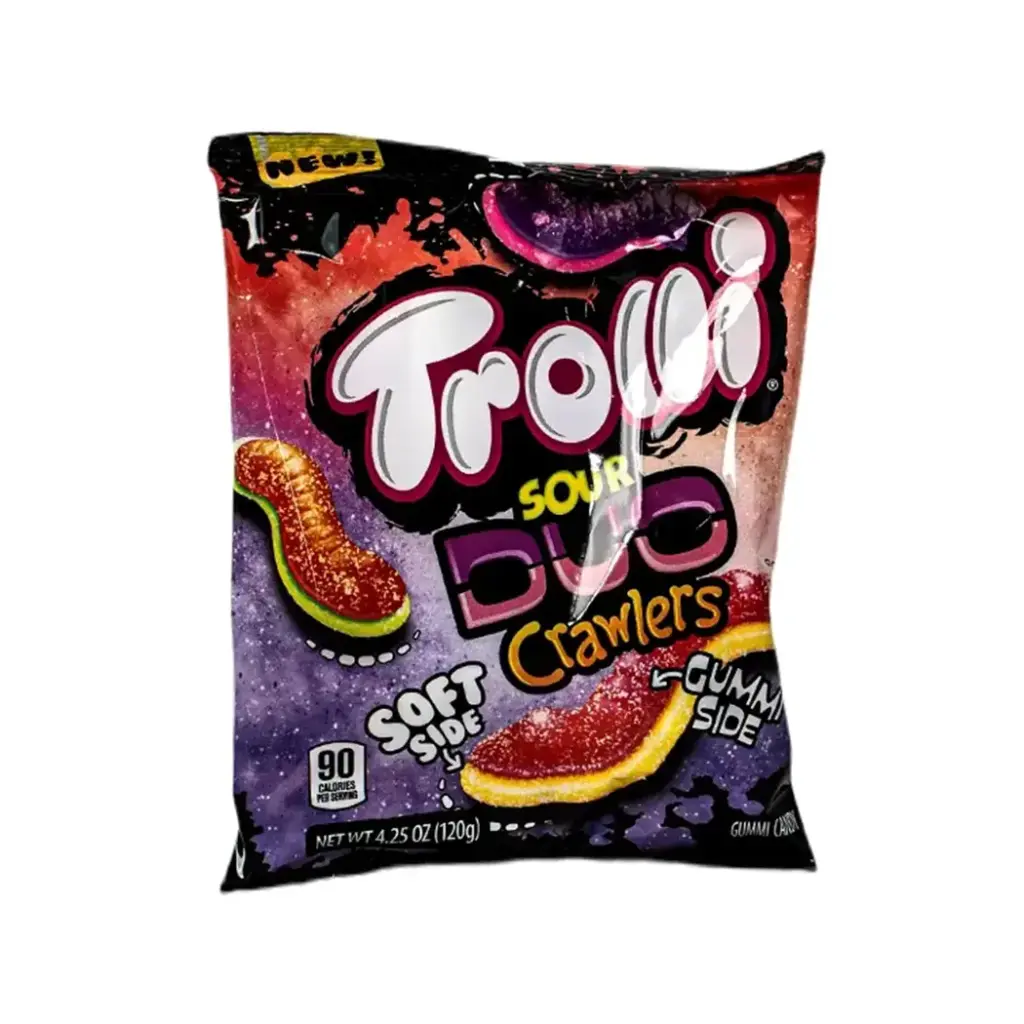 TROLLI SOUR DUO 12 - 4.25 OZ PEG BAGS