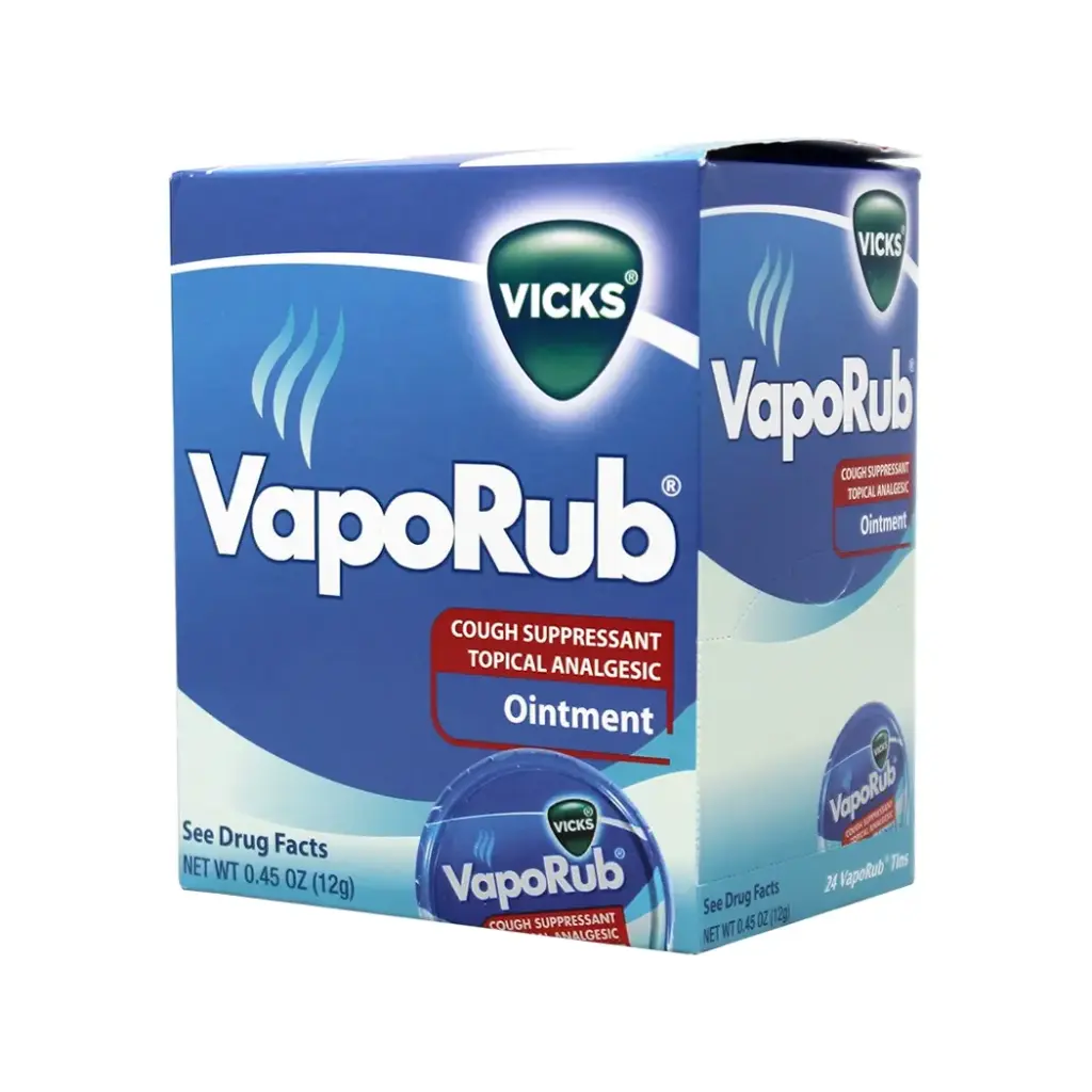 VICKS VAPO RUB .45OZ TINS DISPENSER 24 X 1