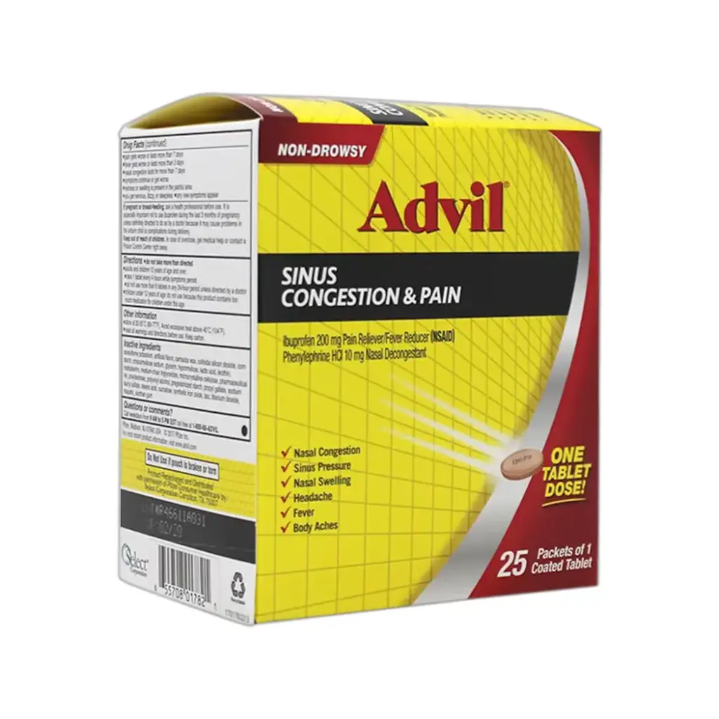 ADVIL SINUS CONGESTION & PAIN RELIEF DISPENSER 25 X 1'S