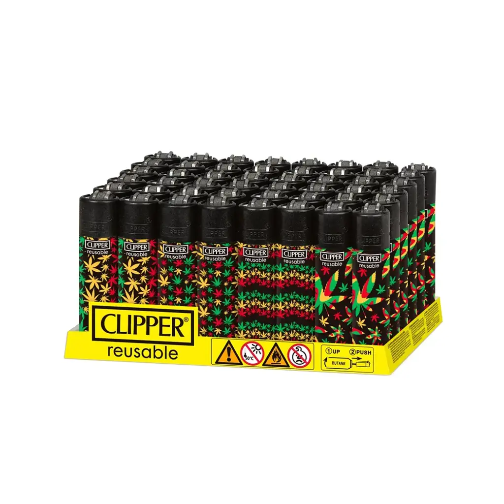 CLIPPER LIGHTERS 48CT JAMAICA PATTERN (43681)