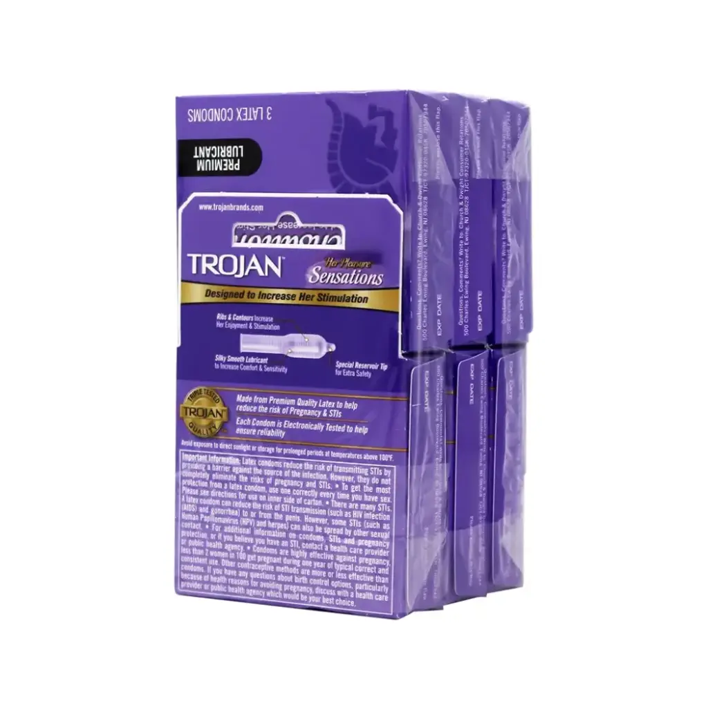 TROJAN 6/3 PK SENSATION HER PLEASURE