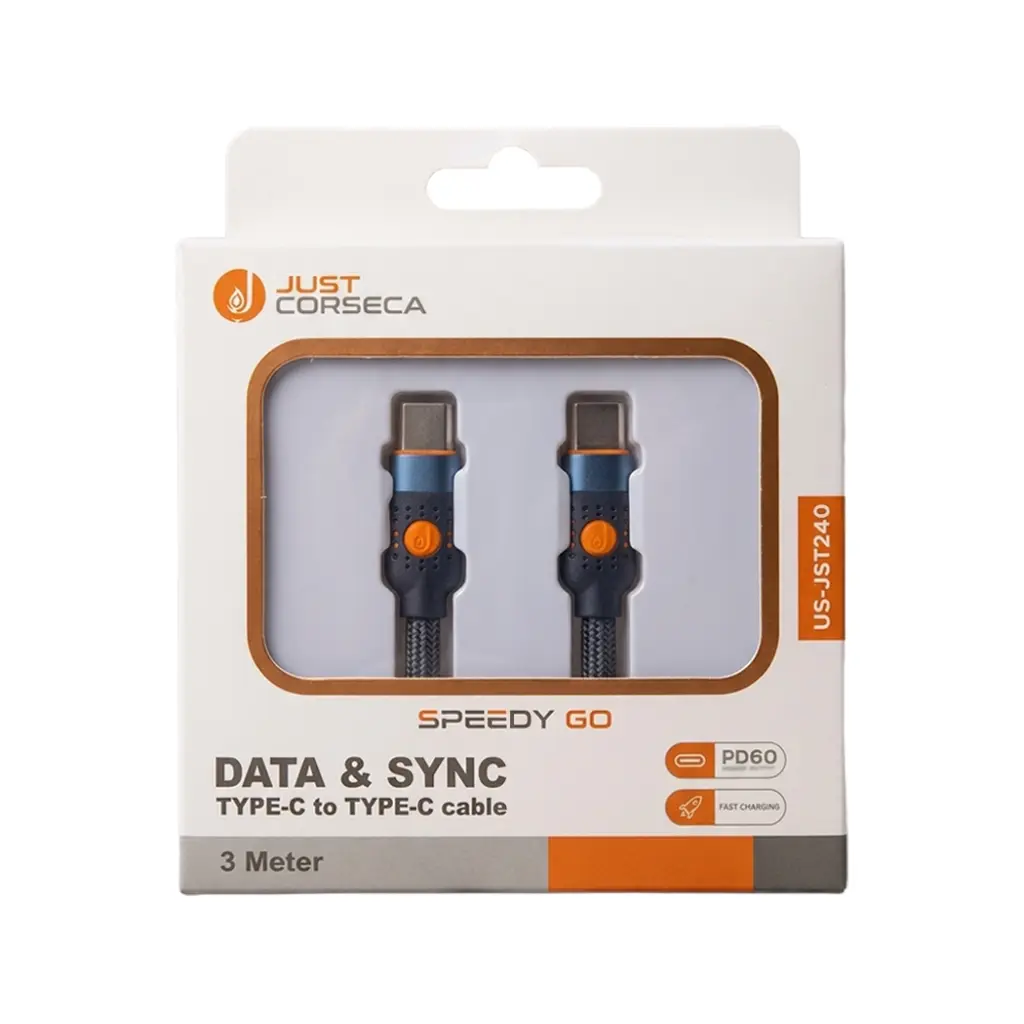 JUST CORSECA CHARGING CABLE C-C 3M BLACK ( JST240 )