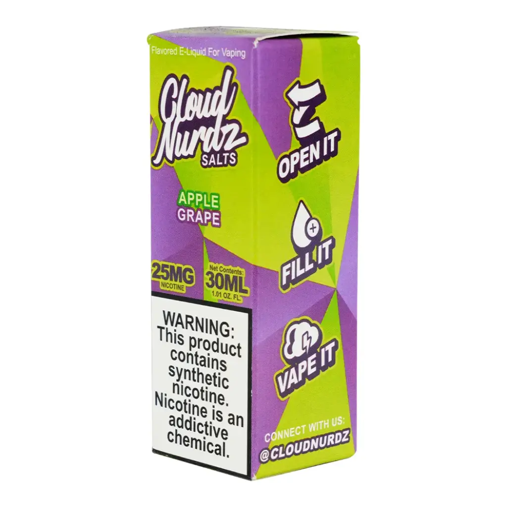 CLOUD NURDZ SALTS SYNTHETIC NICOTINE 30ML E-JUICE 25 MG