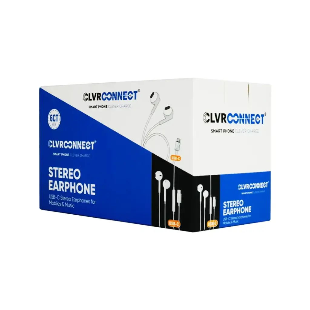 CLVR CONNECT EARPHONE USB C 6CT