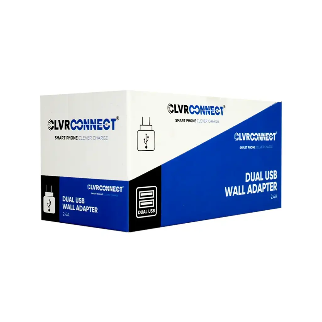 CLVR CONNECT DUAL PORT WALL ADAPTER 4CT