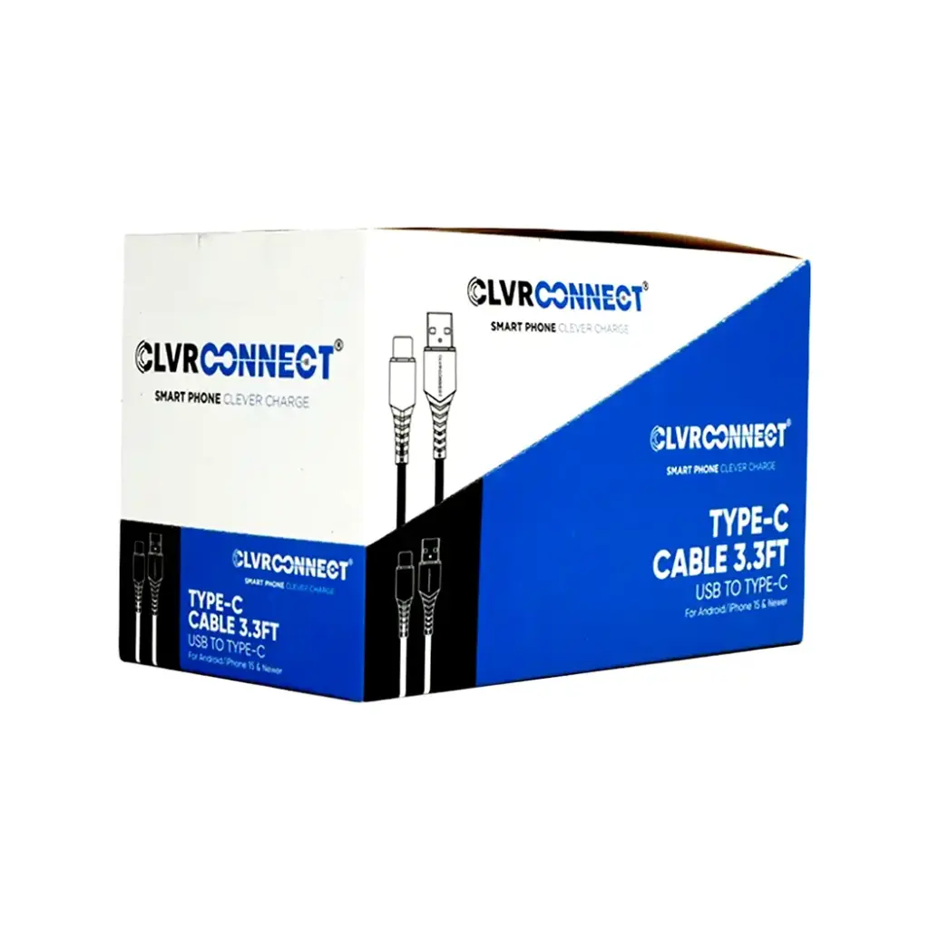 CLVR CONNECT TYPE C CABLE 3.3FT 6CT