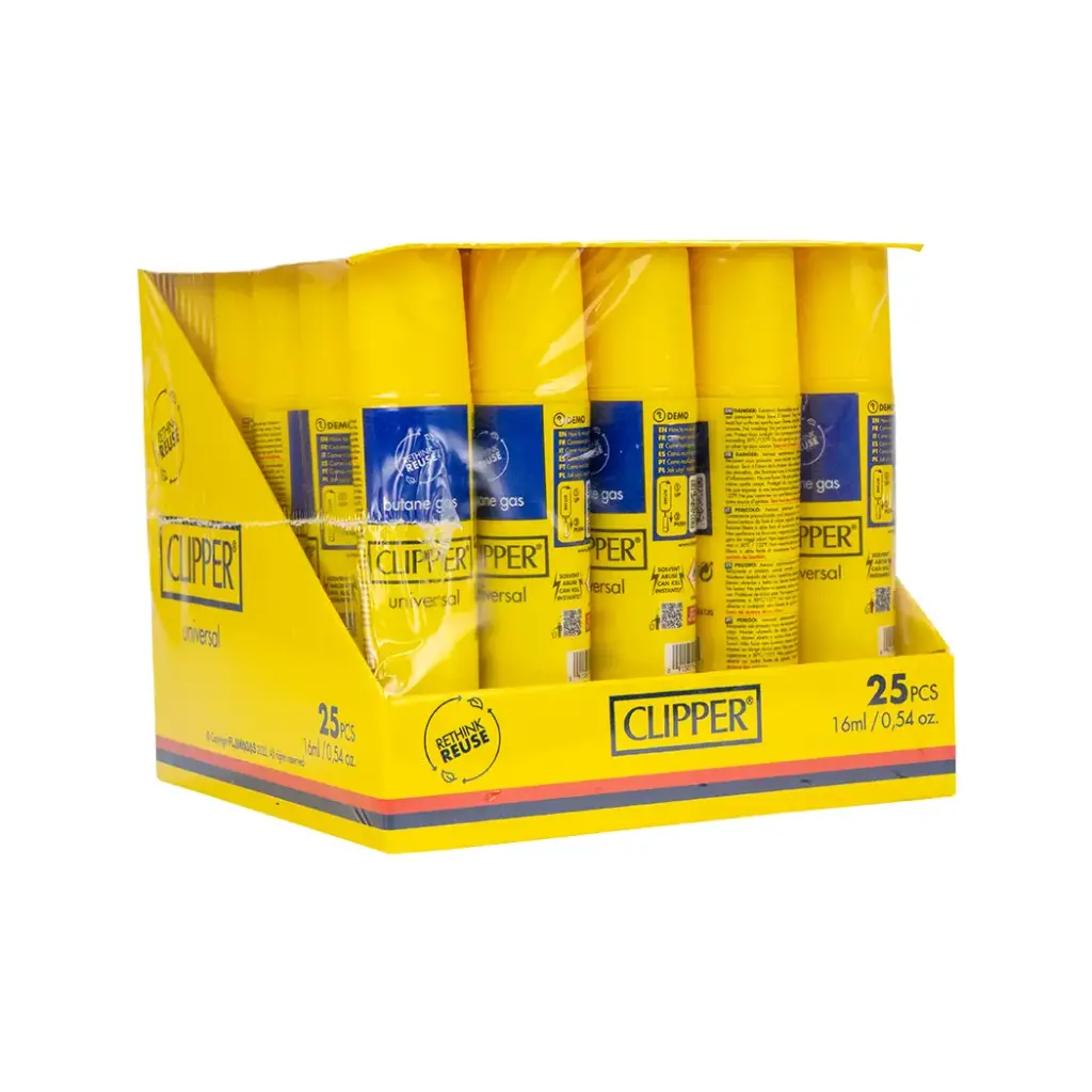CLIPPER BUTANE 16ML-25 CANS