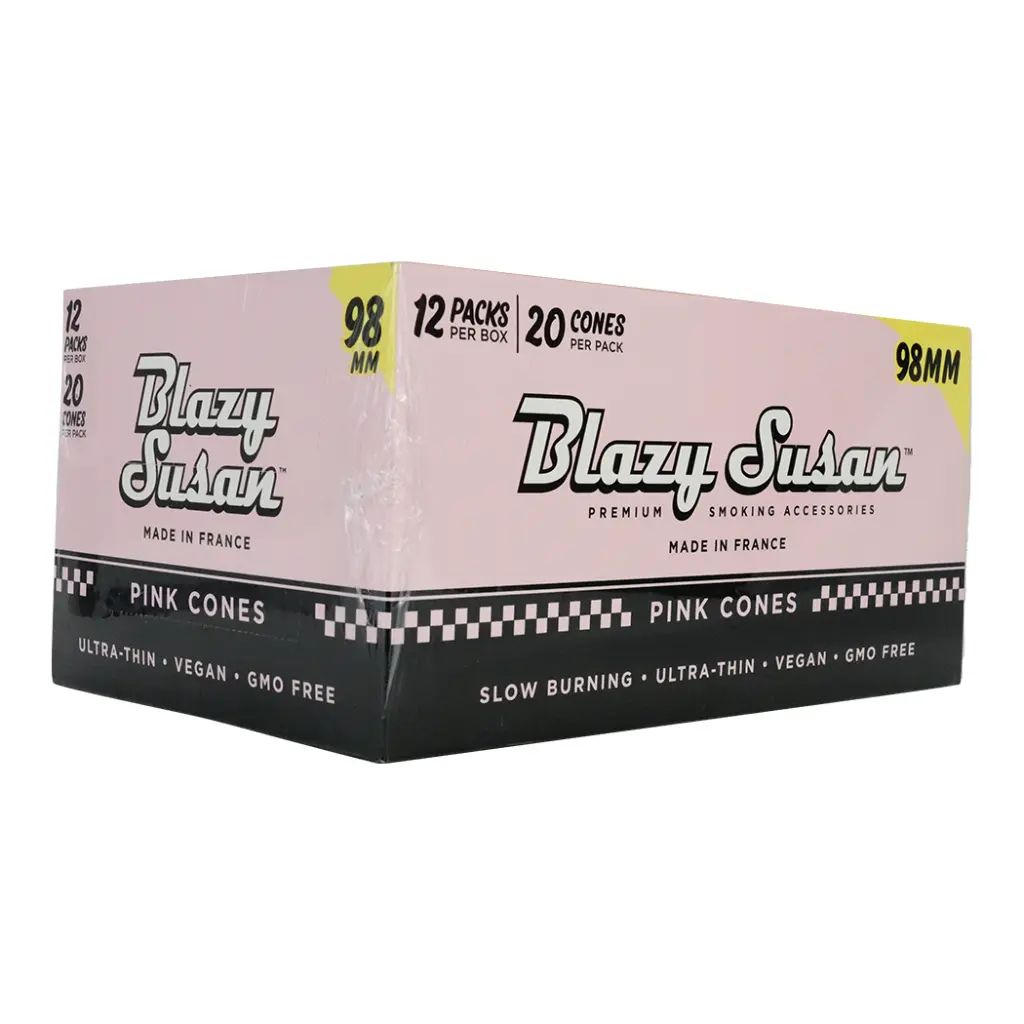 BLAZY CONE PINK 98MM 12 PACKS PER BOX