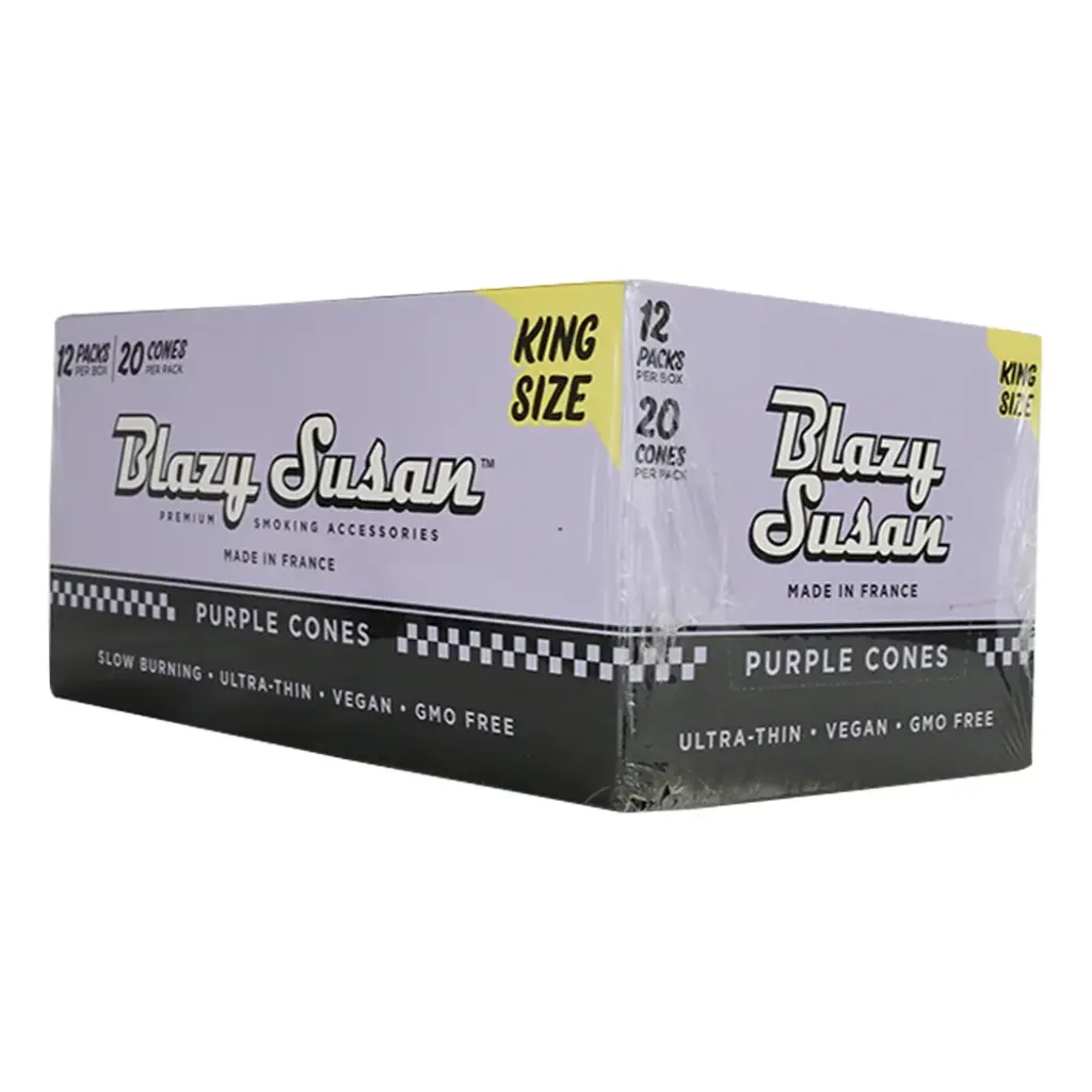 BLAZY CONE PURPLE KING SIZE 12 PACKS PER BOX