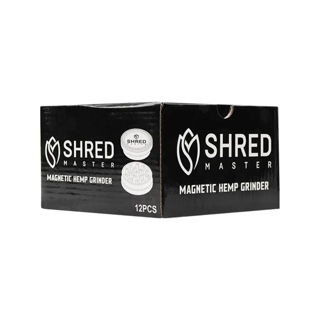 SHRED MASTER 12PK-60MM HEMP GRINDER 2PC MAGNET (L-4PC-R)