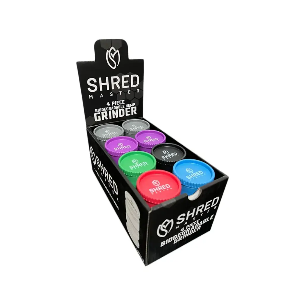 SHRED MASTER 4PC-55MM HEMP GRINDER 16PK (S-4PC-R)