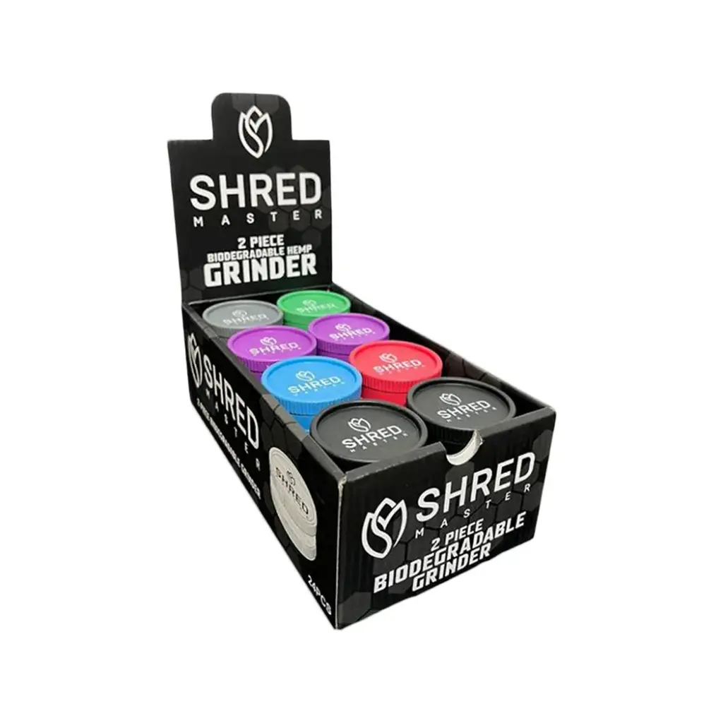 SHRED MASTER 2PC-55MM HEMP GRINDER 24PK (S-2PC-R)