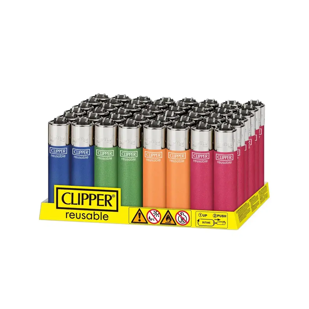 CLIPPER LIGHTERS 48CT METALLIC FLUO