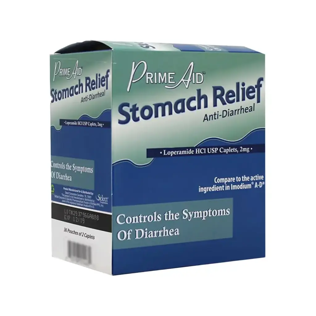 PRIME AID - STOMACH RELIEF ANTI DIARRHEAL DISPENSER 36 X 2'S