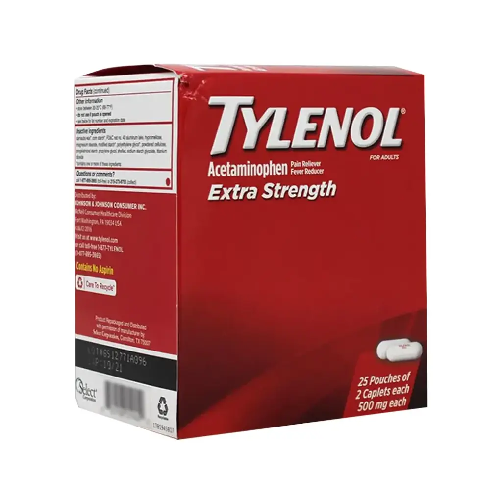 TYLENOL EXTRA STRENGTH DISPENSER 25 X 2'S