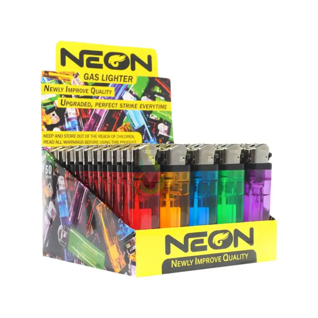 NEON CLEAR LIGHTER 50 CT