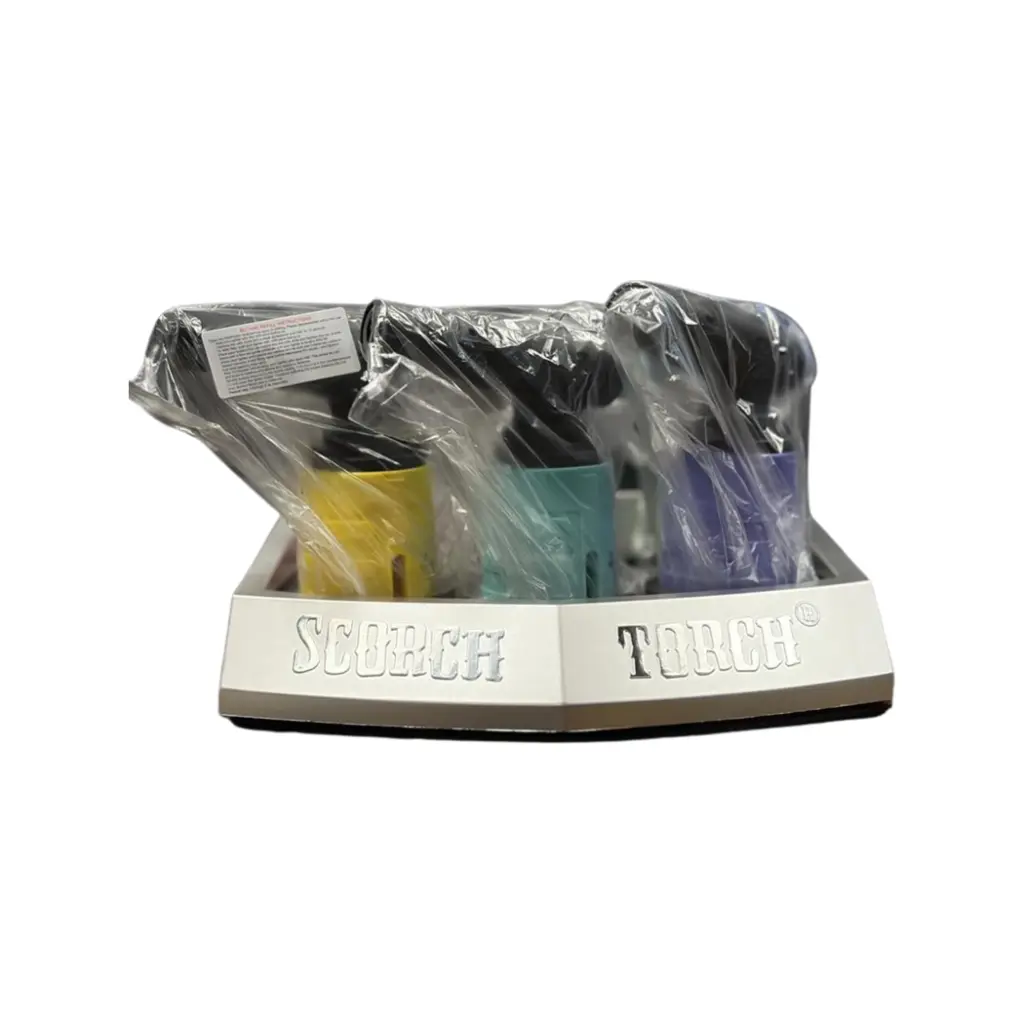 SCORCH SINGLE TORCH CYLINDRICAL LIGHTER 6CT BOX