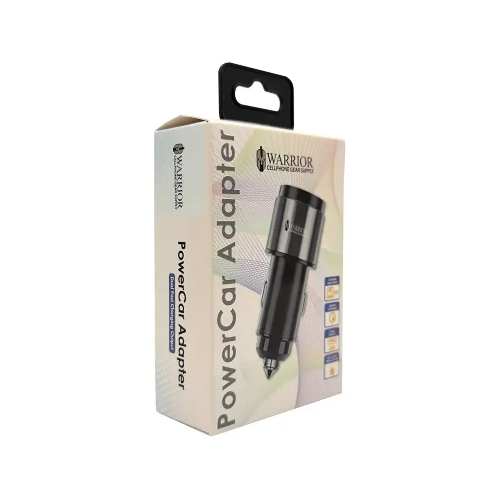 WARRIOR POWERCAR ADAPTER 38W DUAL FAST USB C