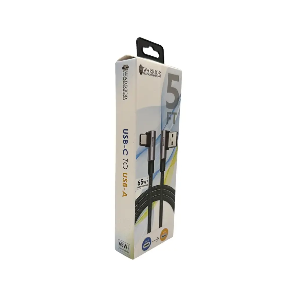 WARRIOR USB C 5FT 65W FAST CHARGER