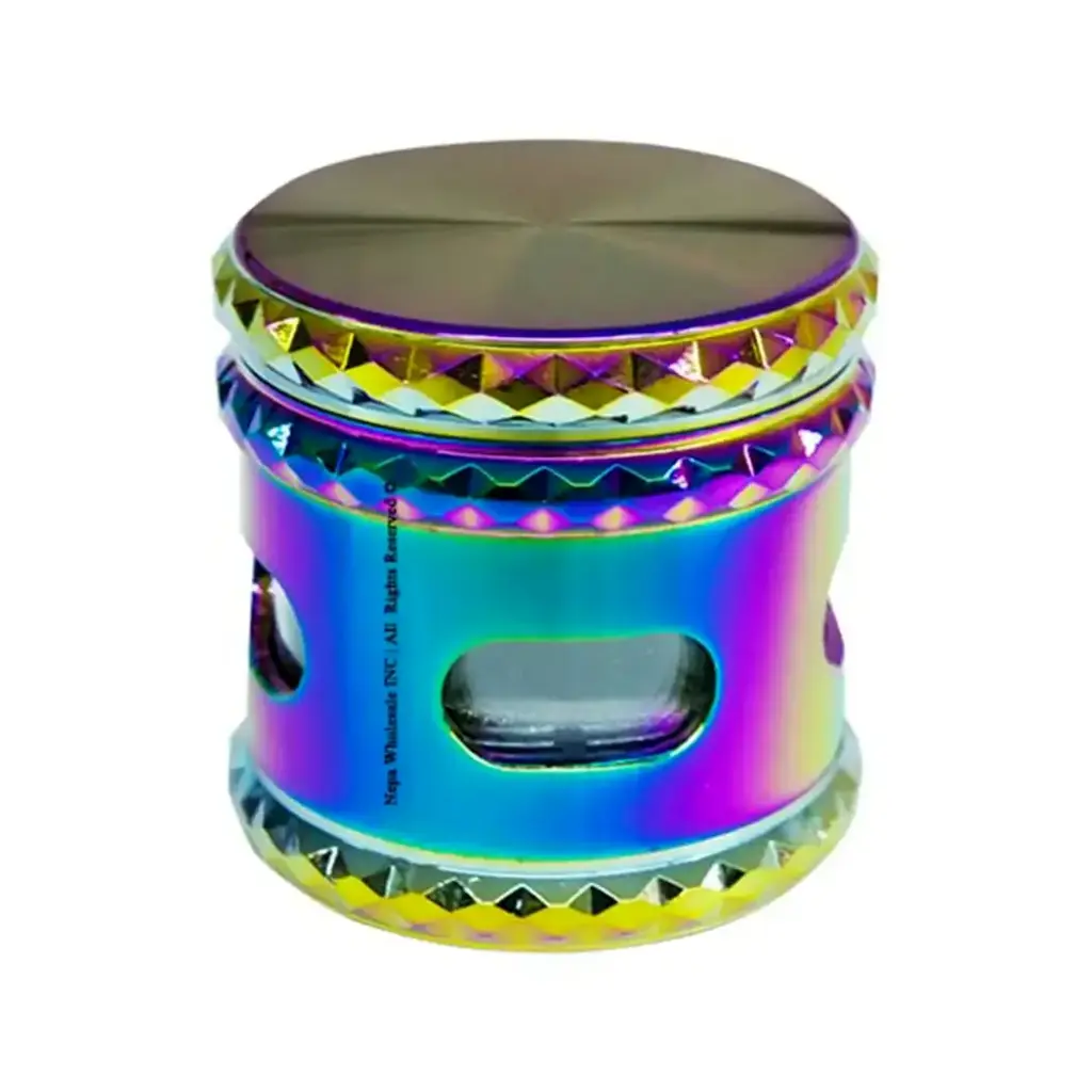 GRINDER (GR187-RBOP) RAINBOW STASH GRINDER 4 PARTS 63MM