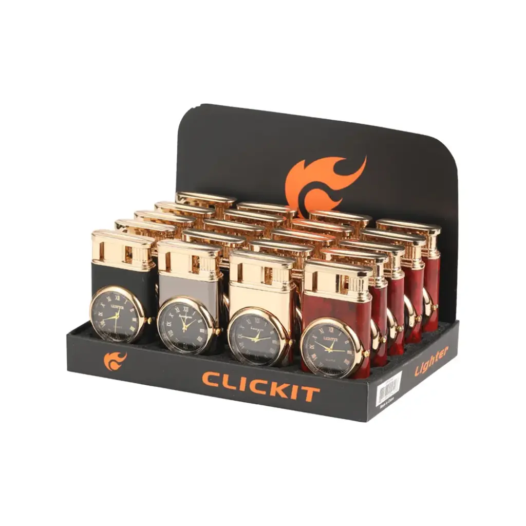 CLICK IT DUVAL-LIGHTER & TORCH WITH CLOCK 20 GH-9167