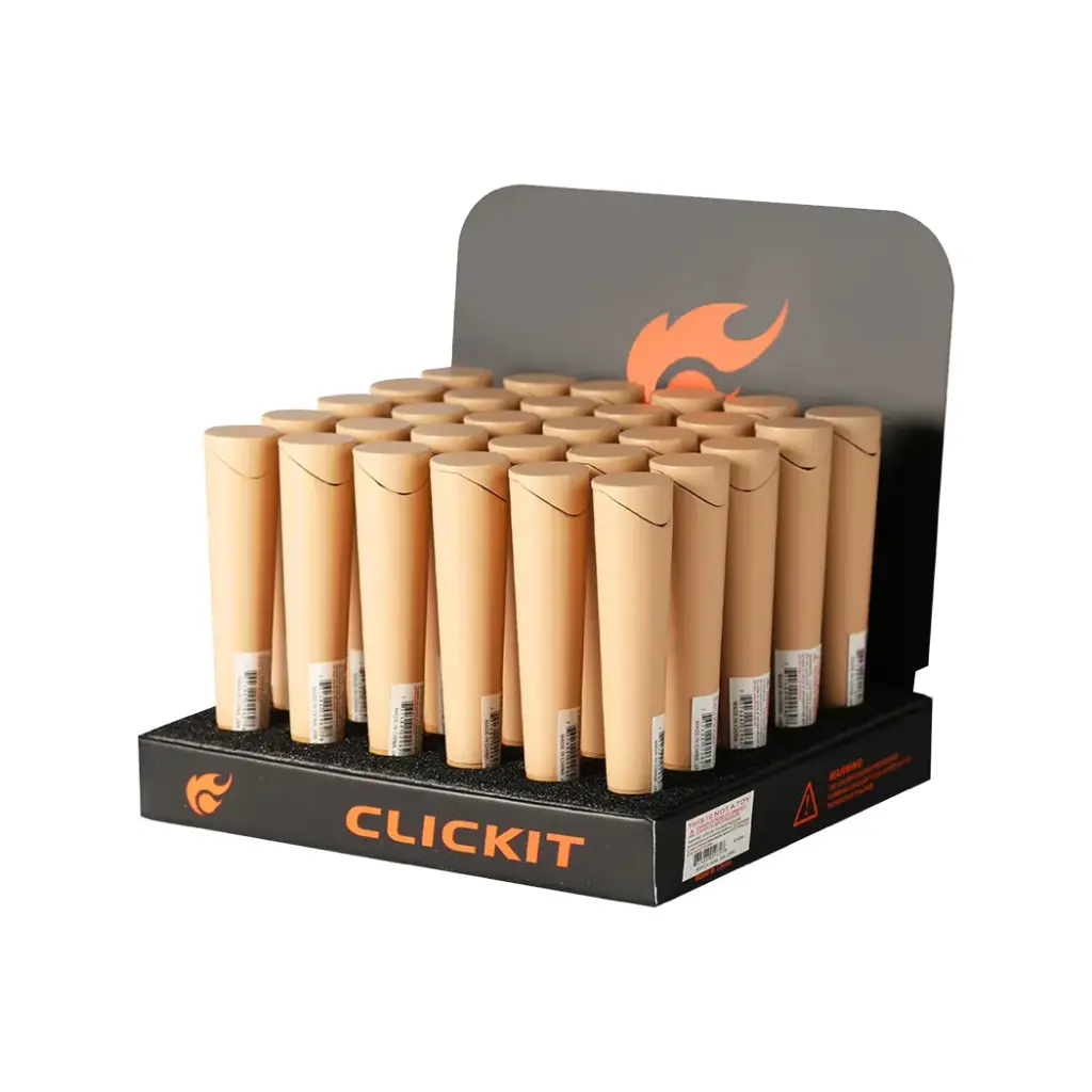 CLICK IT LARGE CIGARETTE(PRE-ROLL SHAPE) LIGHTER 30 GH-0258