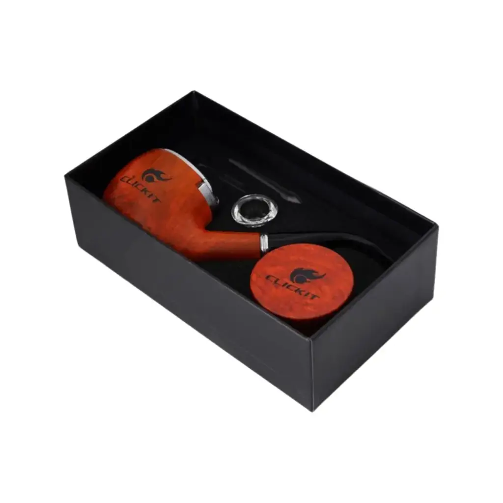 CLICK IT GIFT SET-PIPE LIGHTER & CONTAINER 1 GH-10900