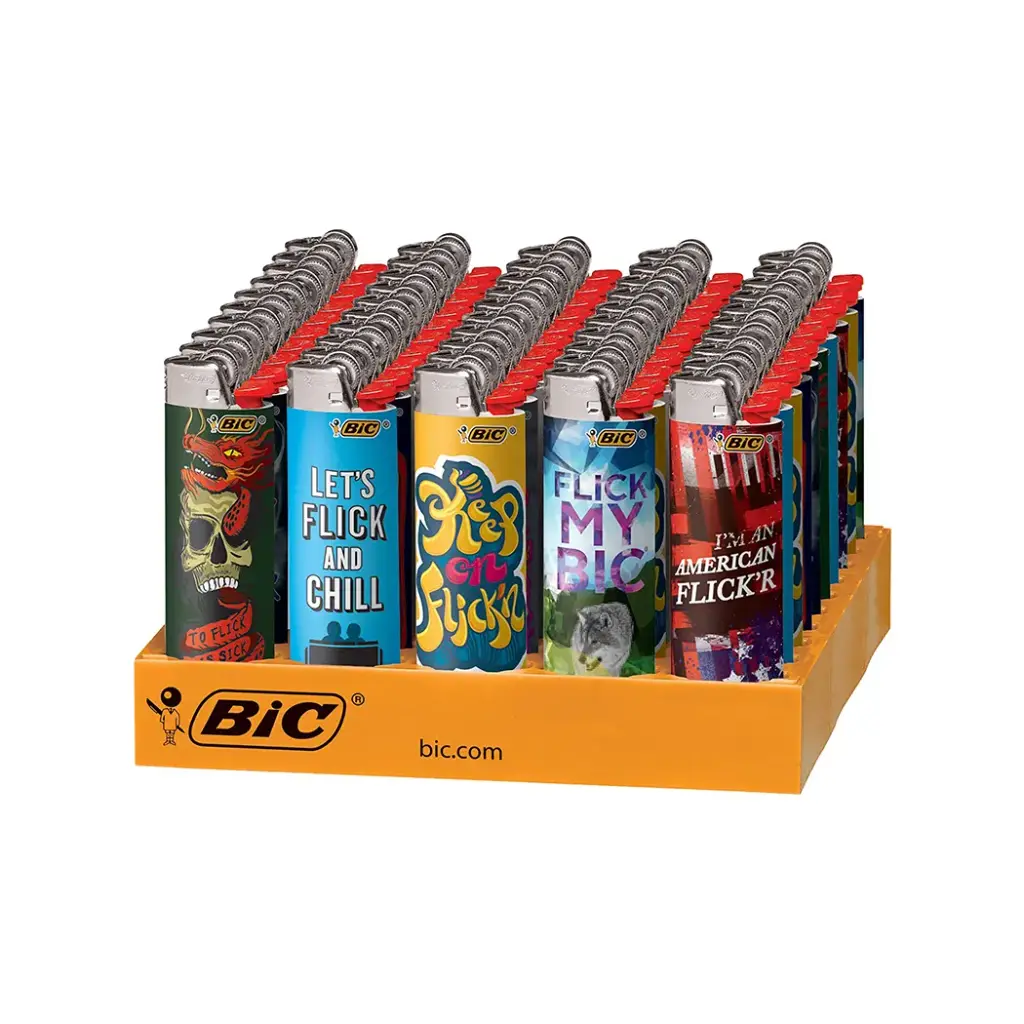 BIC PRINTED 50 CT FLICK MY BIC