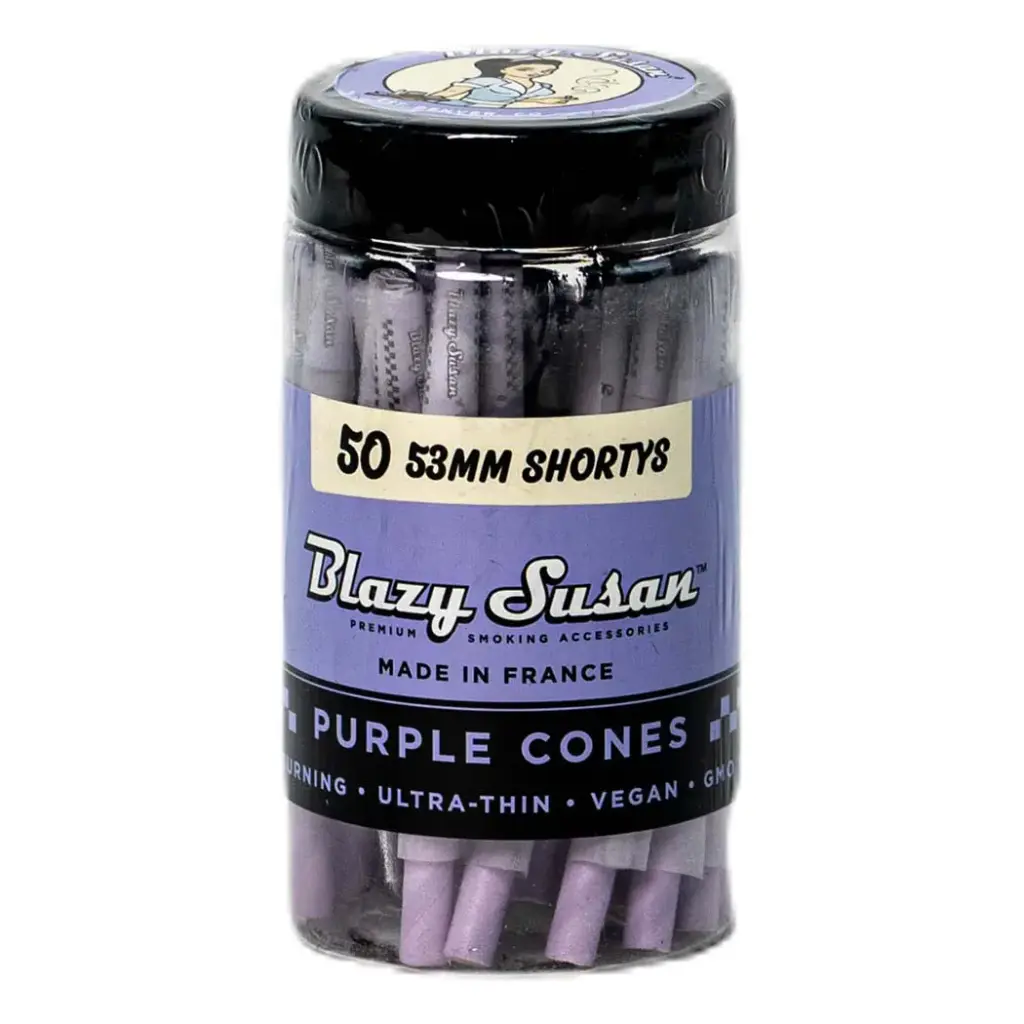 BLAZY CONE PURPLE SHORTY 53MM 21 PACKS PER BOX