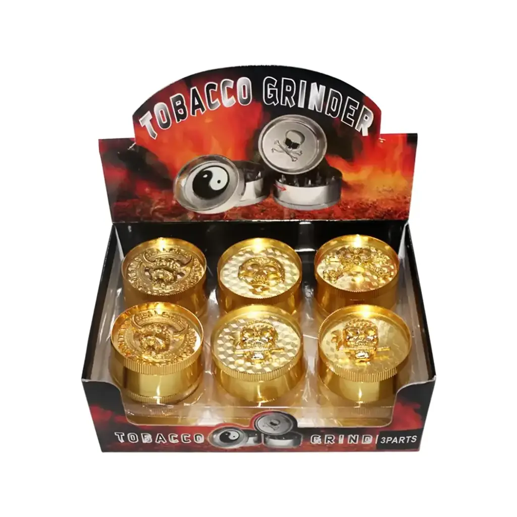 GRINDER (GR107-GD) 3 PARTS GOLD SKULL 51MM