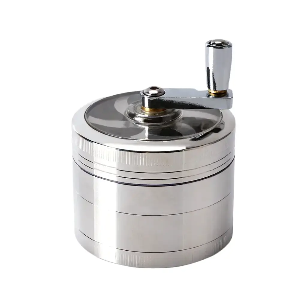 GRINDER 60MM 4 PARTS HAND CRANK WITH WINDOW 1CT (GR120)