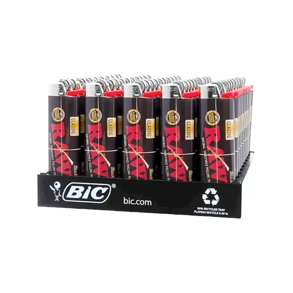 BIC PRINTED 50 CT RAW BLACK
