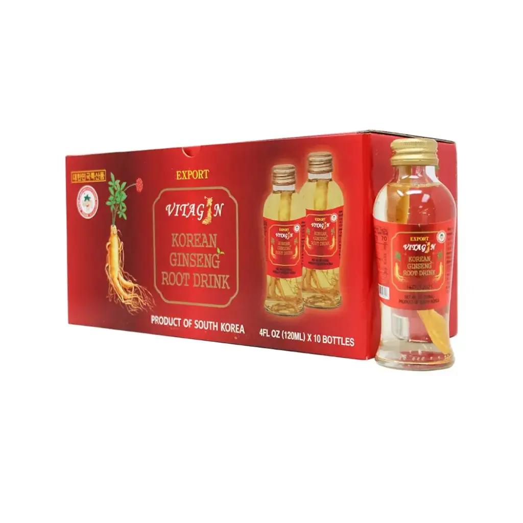 VINTAGE KOREAN GINSENG DRINK WITH ROOT 4 FL OZ - 10 CT