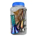 PIPE 8INCH ELECTROPLATED BANGER 5CT JAR